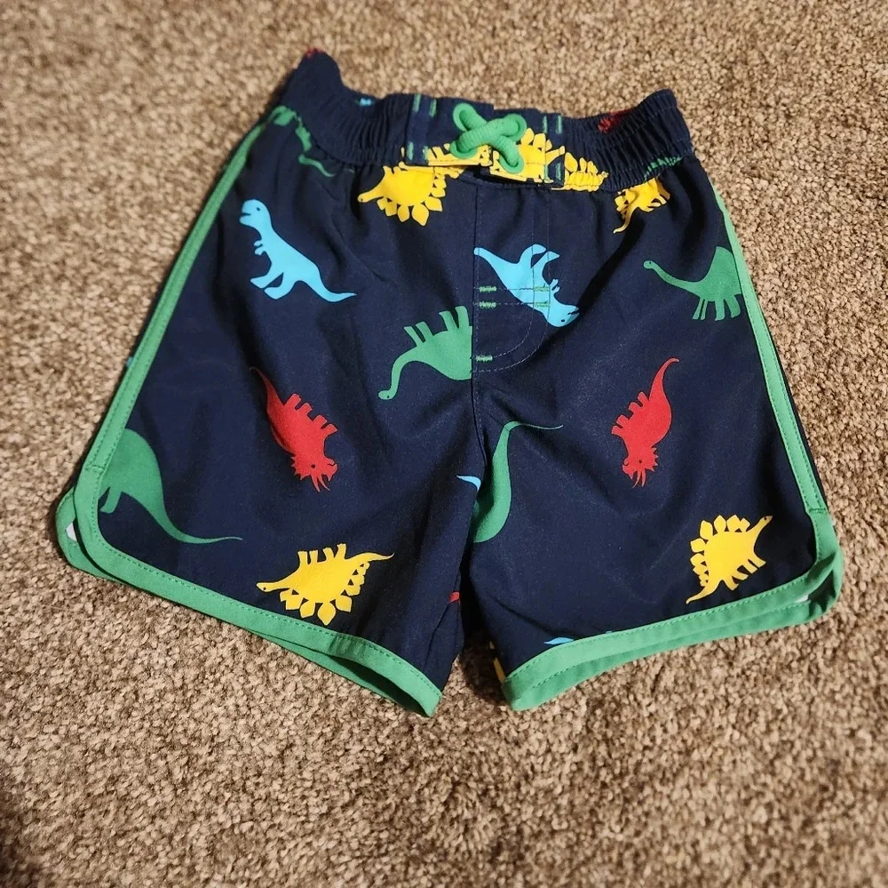 Wonder Nation 6-9 Months Dinosaur Print Swim Trunks - Picture 3 of 8